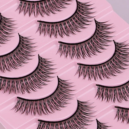 False Eyelashes Hard Stem 10 Pairs
