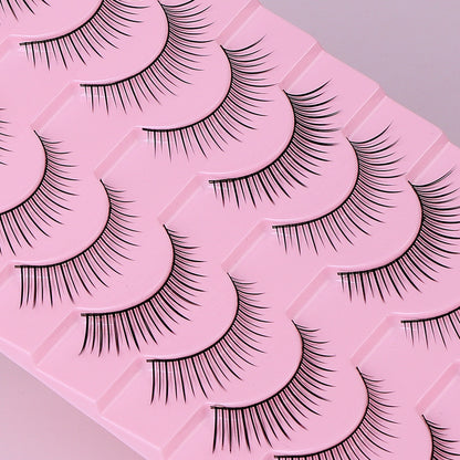 False Eyelashes Hard Stem 10 Pairs