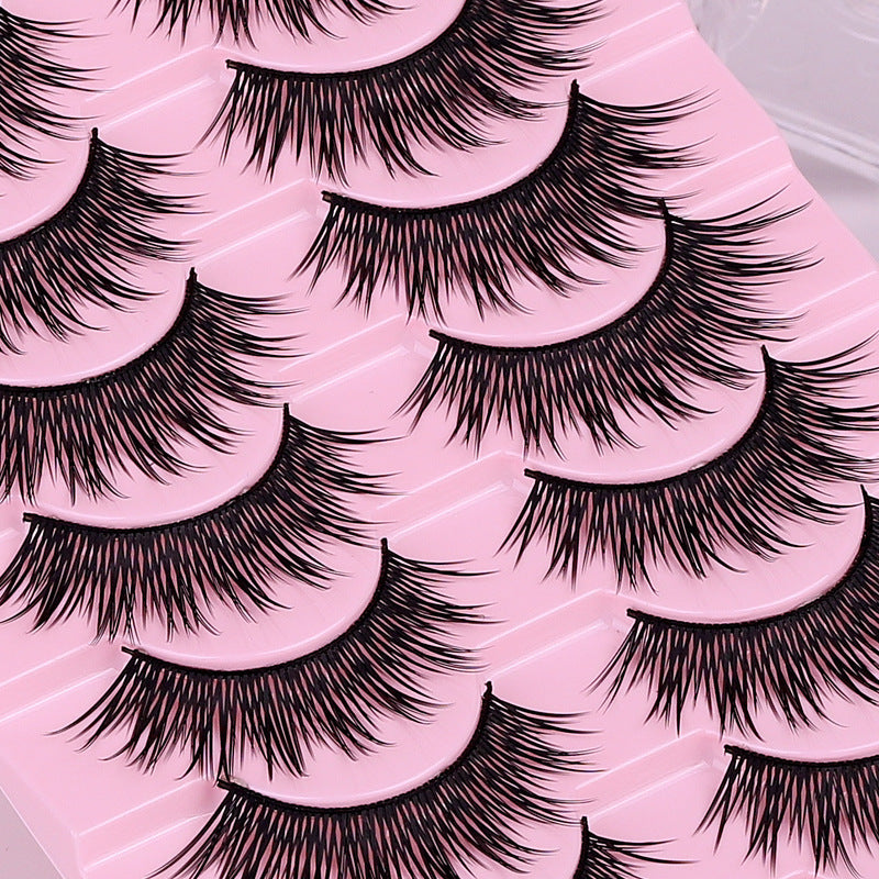 False Eyelashes Hard Stem 10 Pairs