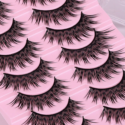 False Eyelashes Hard Stem 10 Pairs