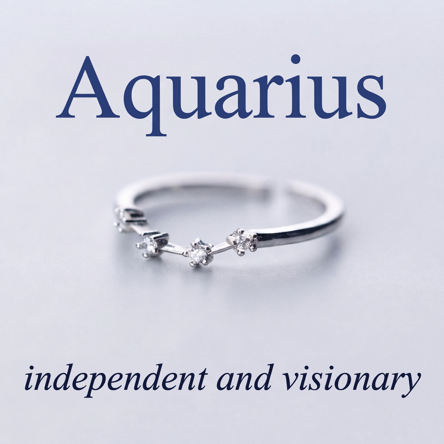 Aquarius Zodiac Constellation Ring