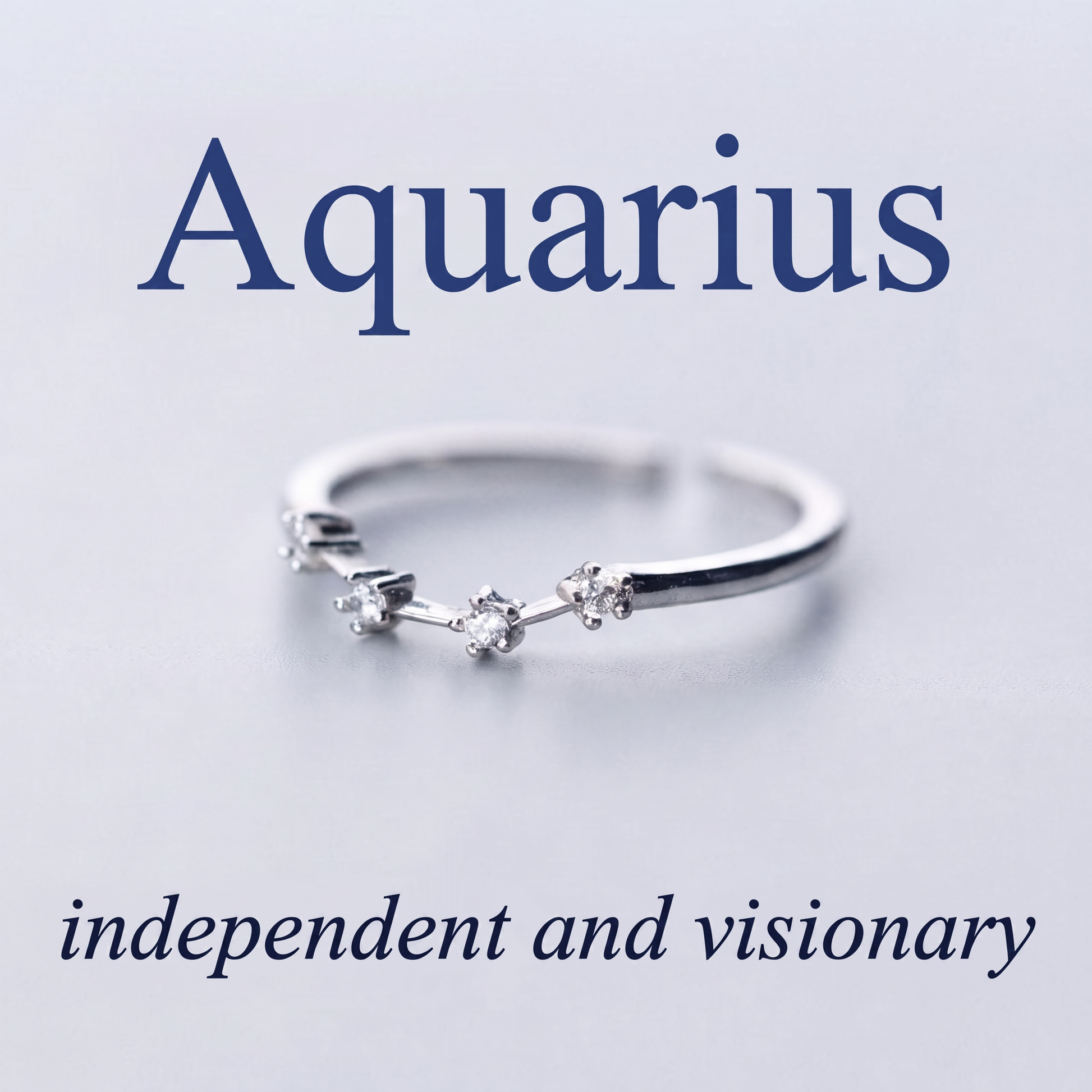 Aquarius Zodiac Constellation Ring