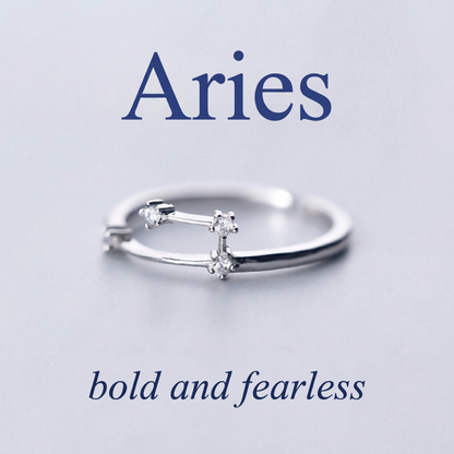 Aries Zodiac Constellation Ring