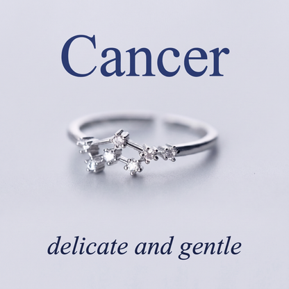 Cancer Zodiac Constellation Ring