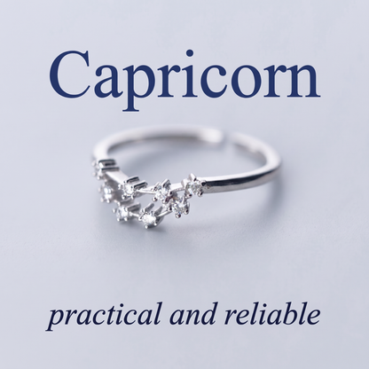 Capricorn Zodiac Constellation Ring