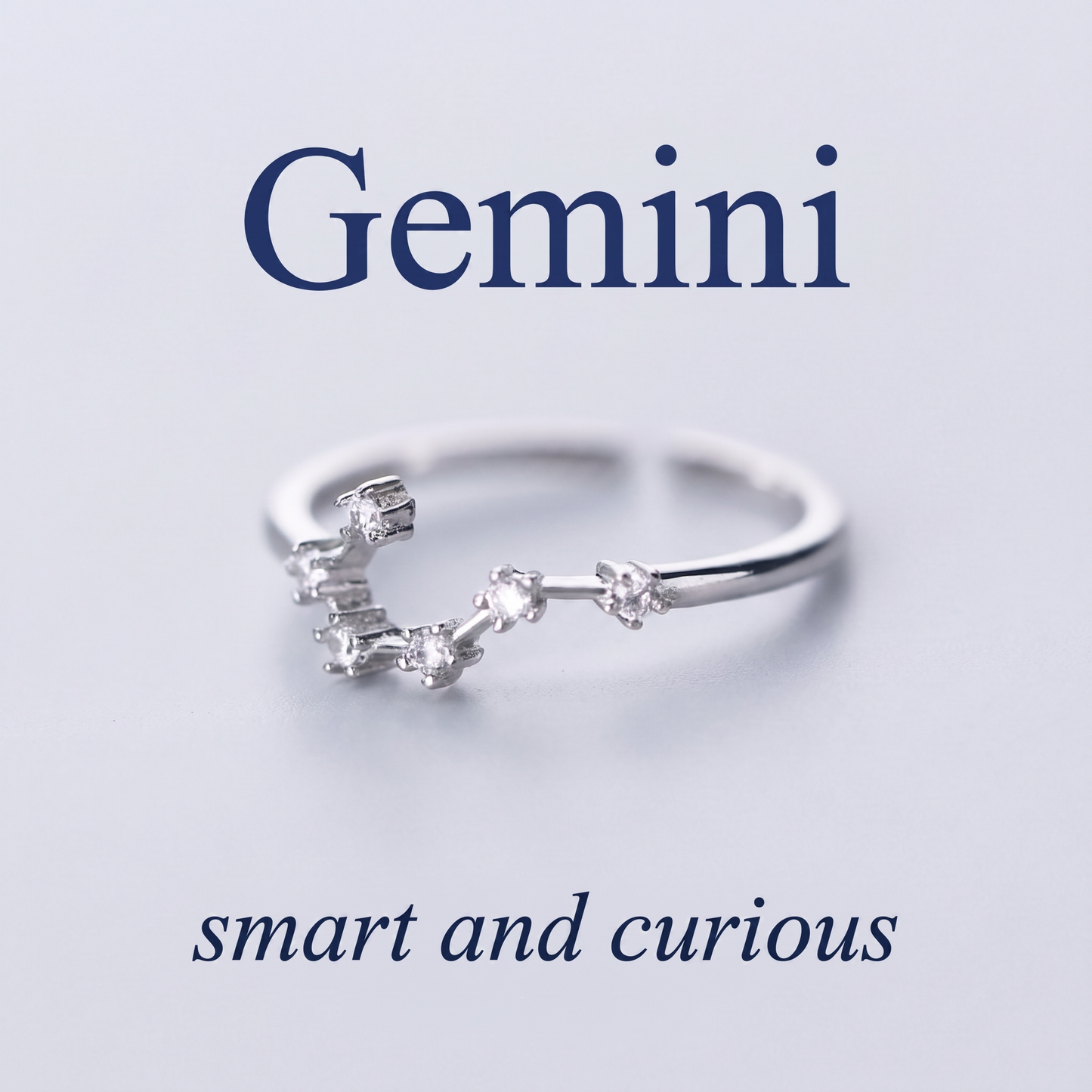Gemini Zodiac Constellation Ring