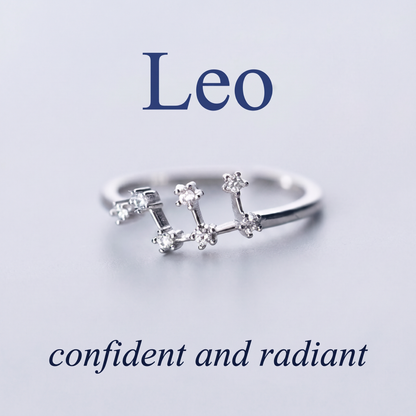 Leo Zodiac Constellation Ring