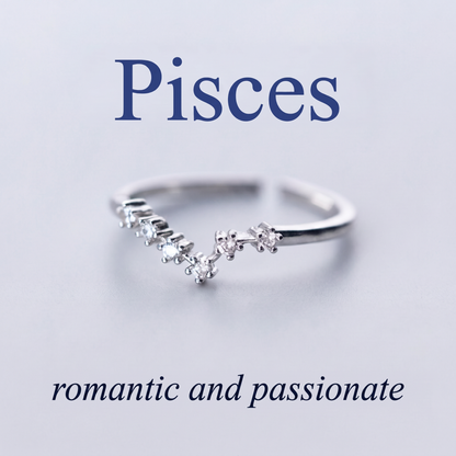 Pisces Zodiac Constellation Ring
