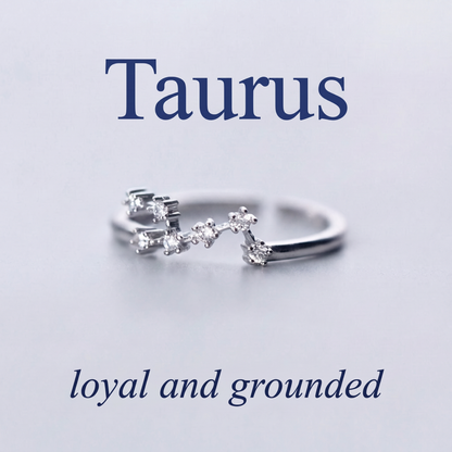 Taurus Zodiac Constellation Ring