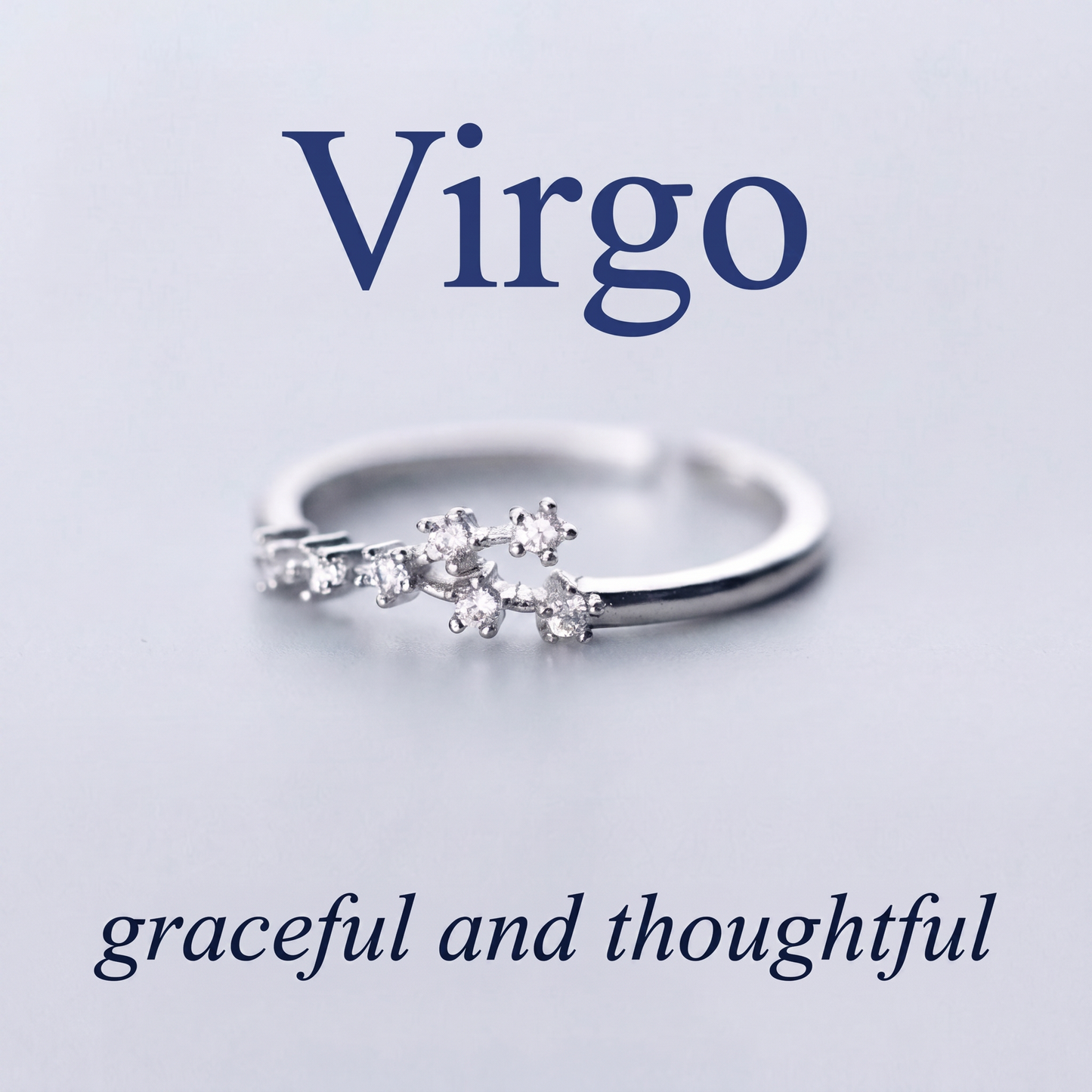 Virgo Zodiac Constellation Ring