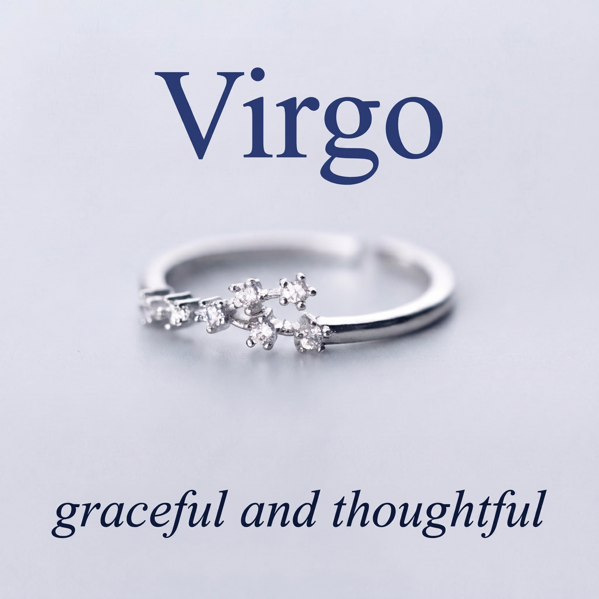 Virgo Zodiac Constellation Ring